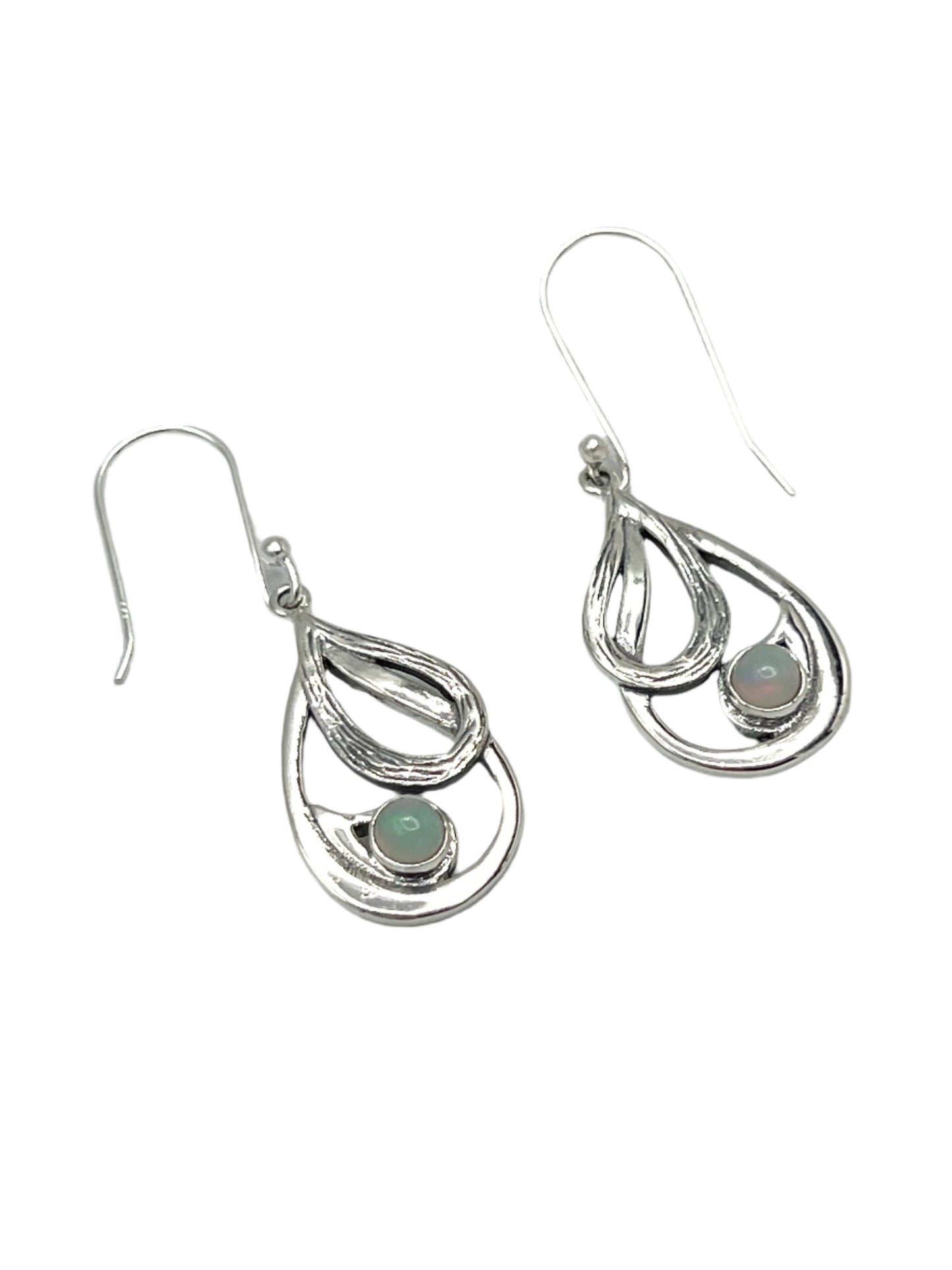 Sterling Silver Ethiopian Opal Teardrop Earrings