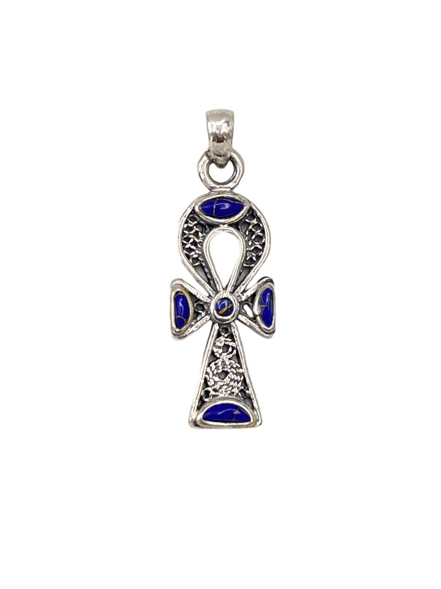 Silver Filigree Ankh Pendants