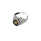 Silver Zultanite Oval Etched Ring