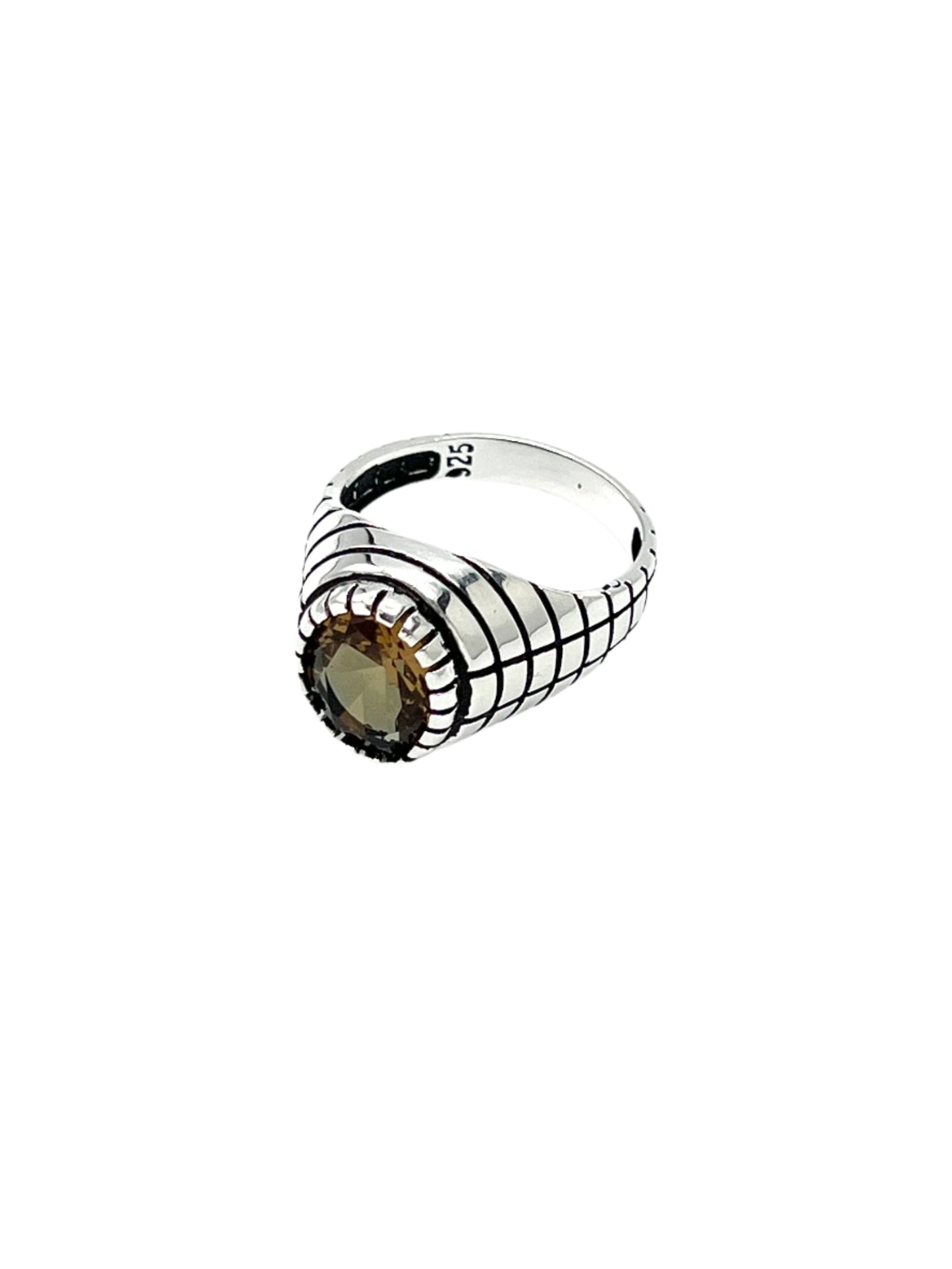Silver Zultanite Oval Etched Ring