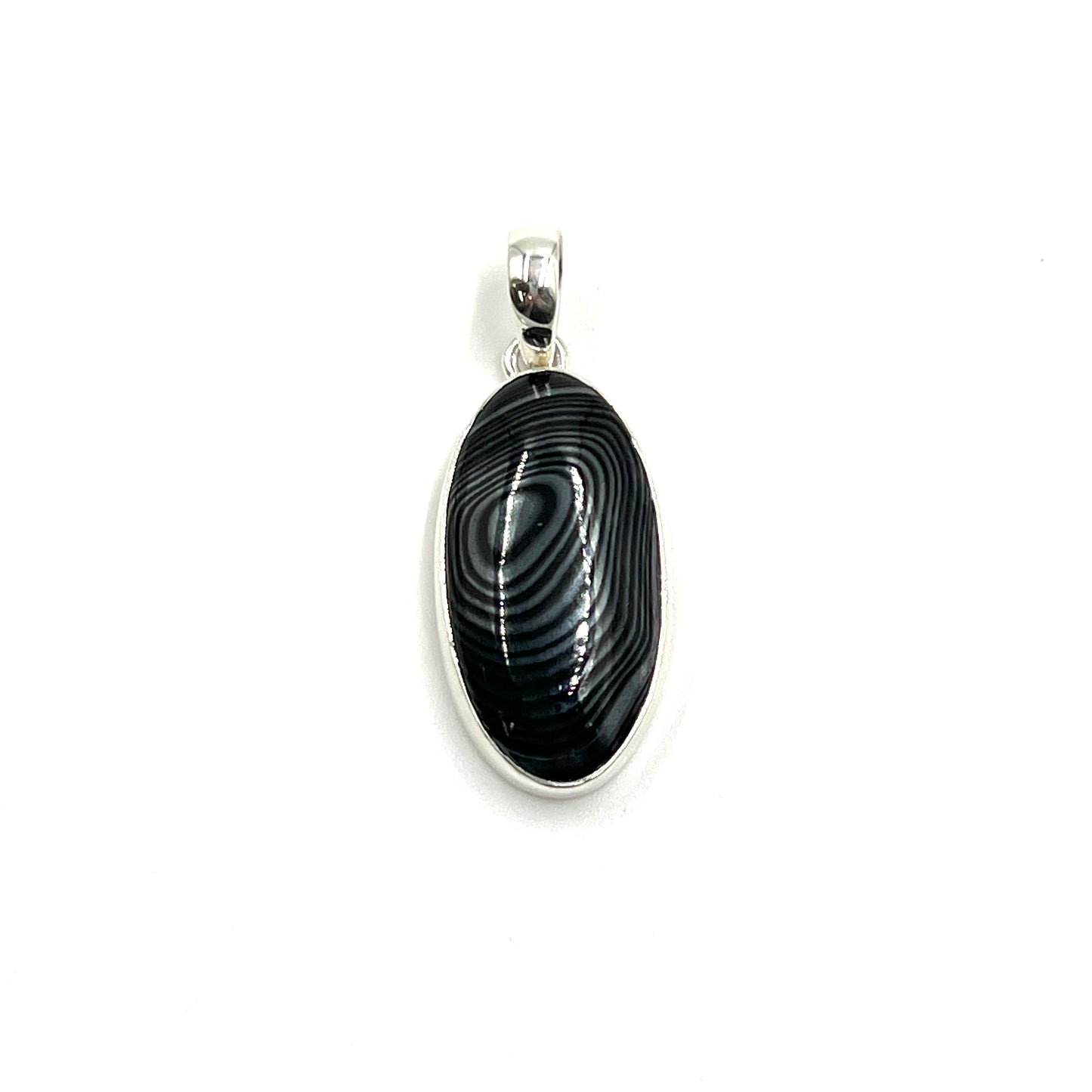 Psilomelane Oval/Round Pendants