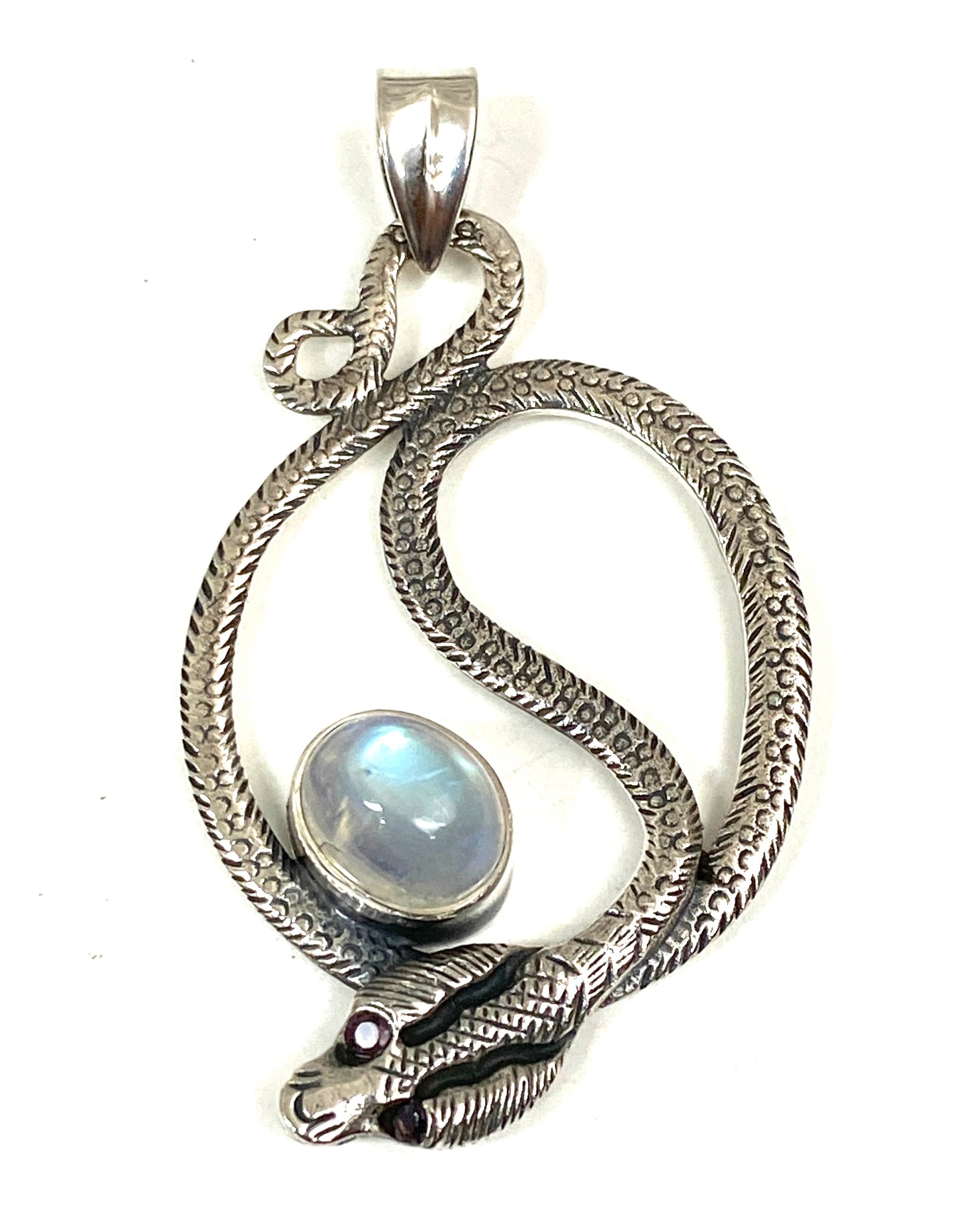 Sterling Silver Gemstone Snake Pendants