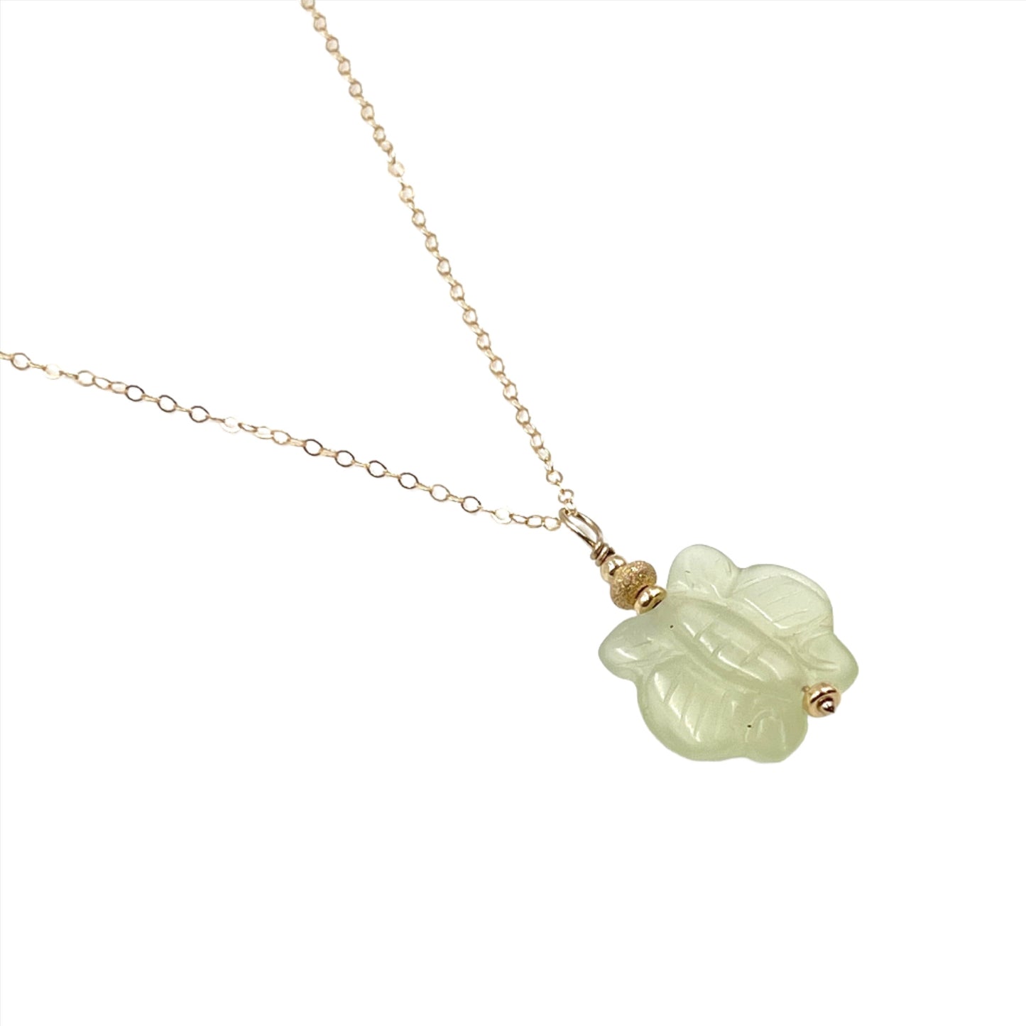 Jade Butterfly Gold Filled Necklace