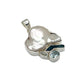 Silver Pearl & Blue Topaz Pendants