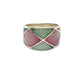 Sterling Silver Shell Large Geometric Ring