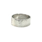 Sterling Silver Wide Flat Hammered Ring