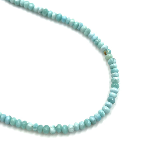 Sterling Silver Beaded Larimar Necklaces