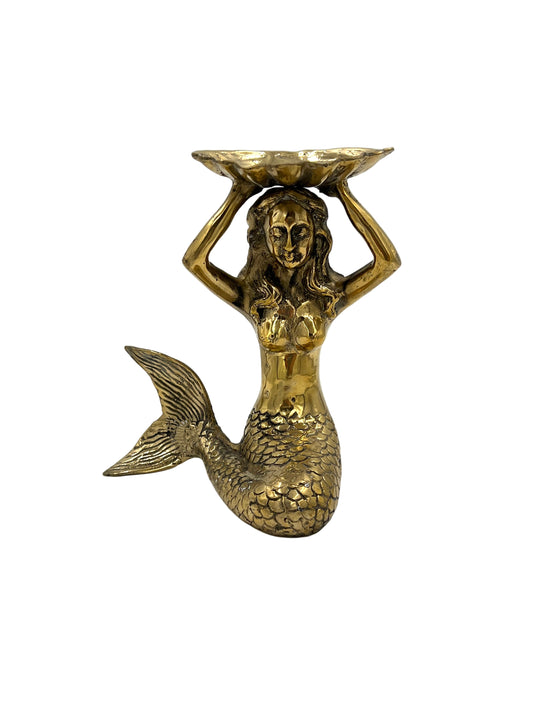 Bronze Mermaid Holding Shell