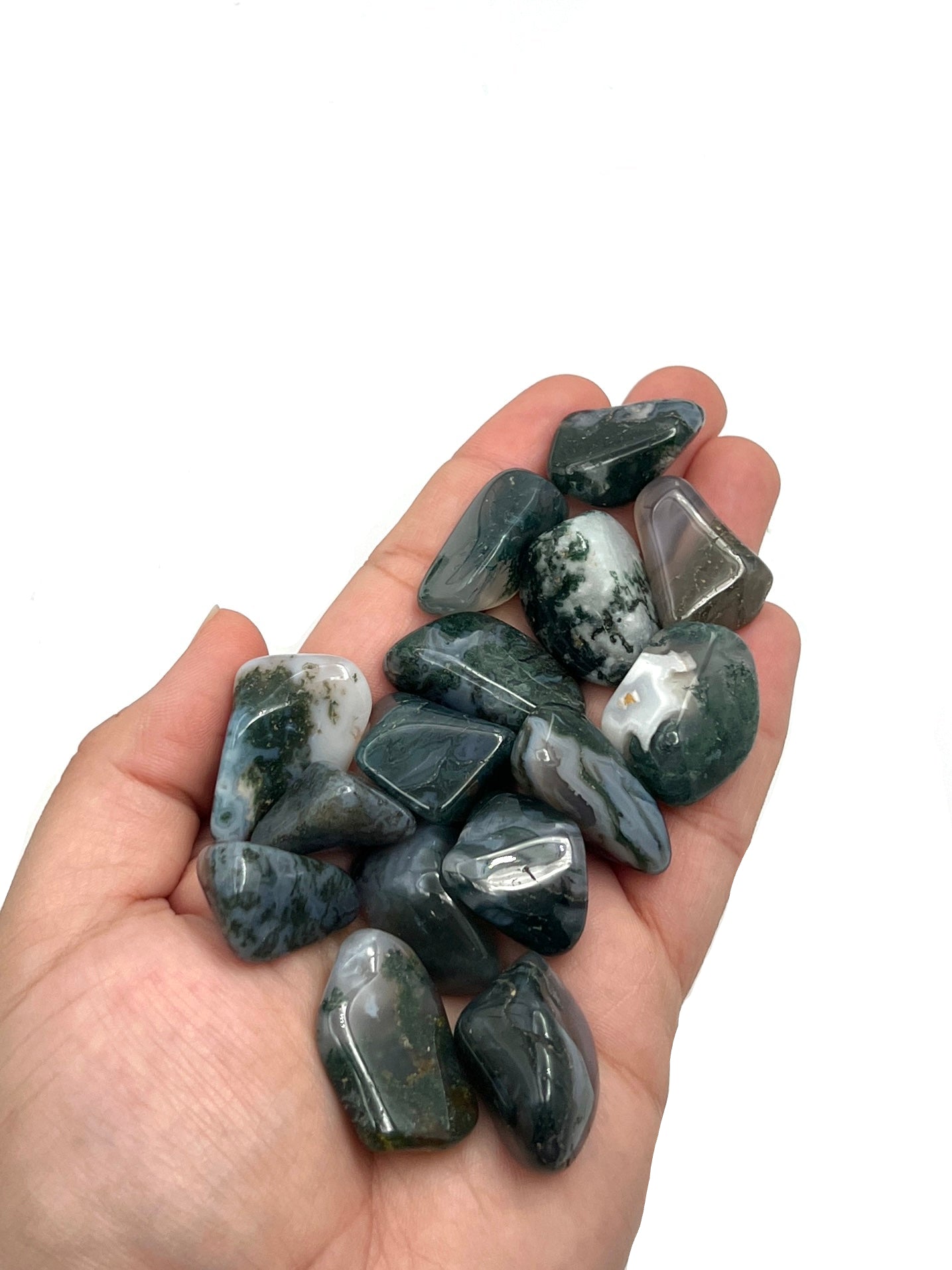 Moss Agate Tumbles