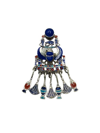 Silver Scarab Dangle Pendants