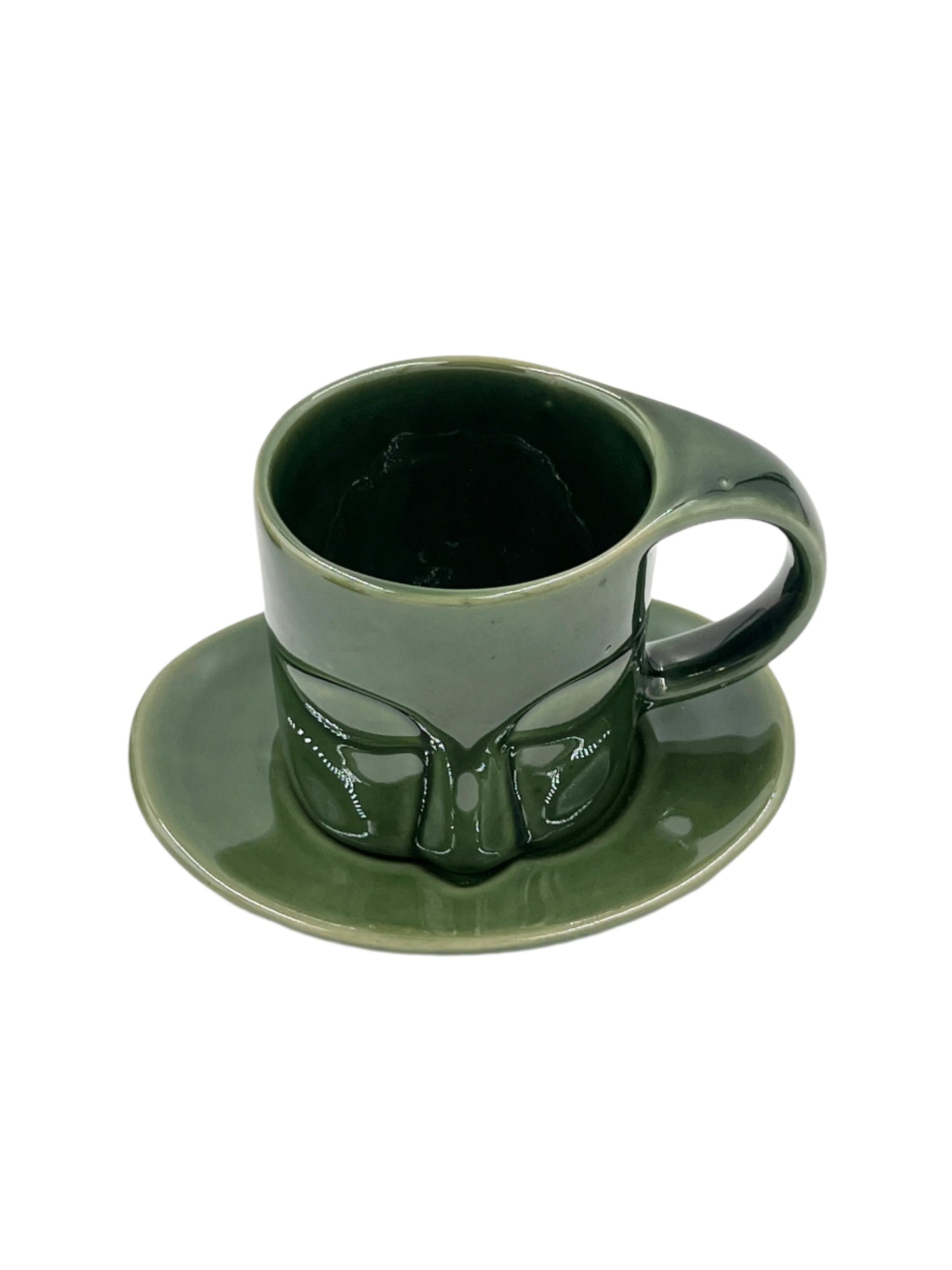 Emerald Buddha Face Tea Pot Set