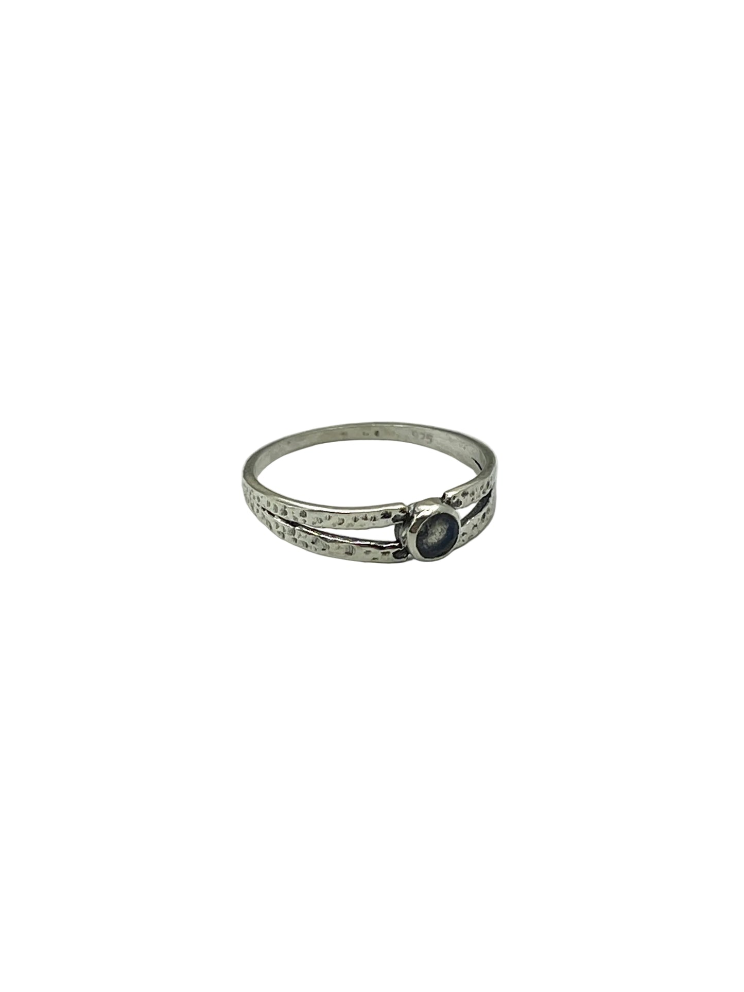 Hammered Band Gemstone Rings