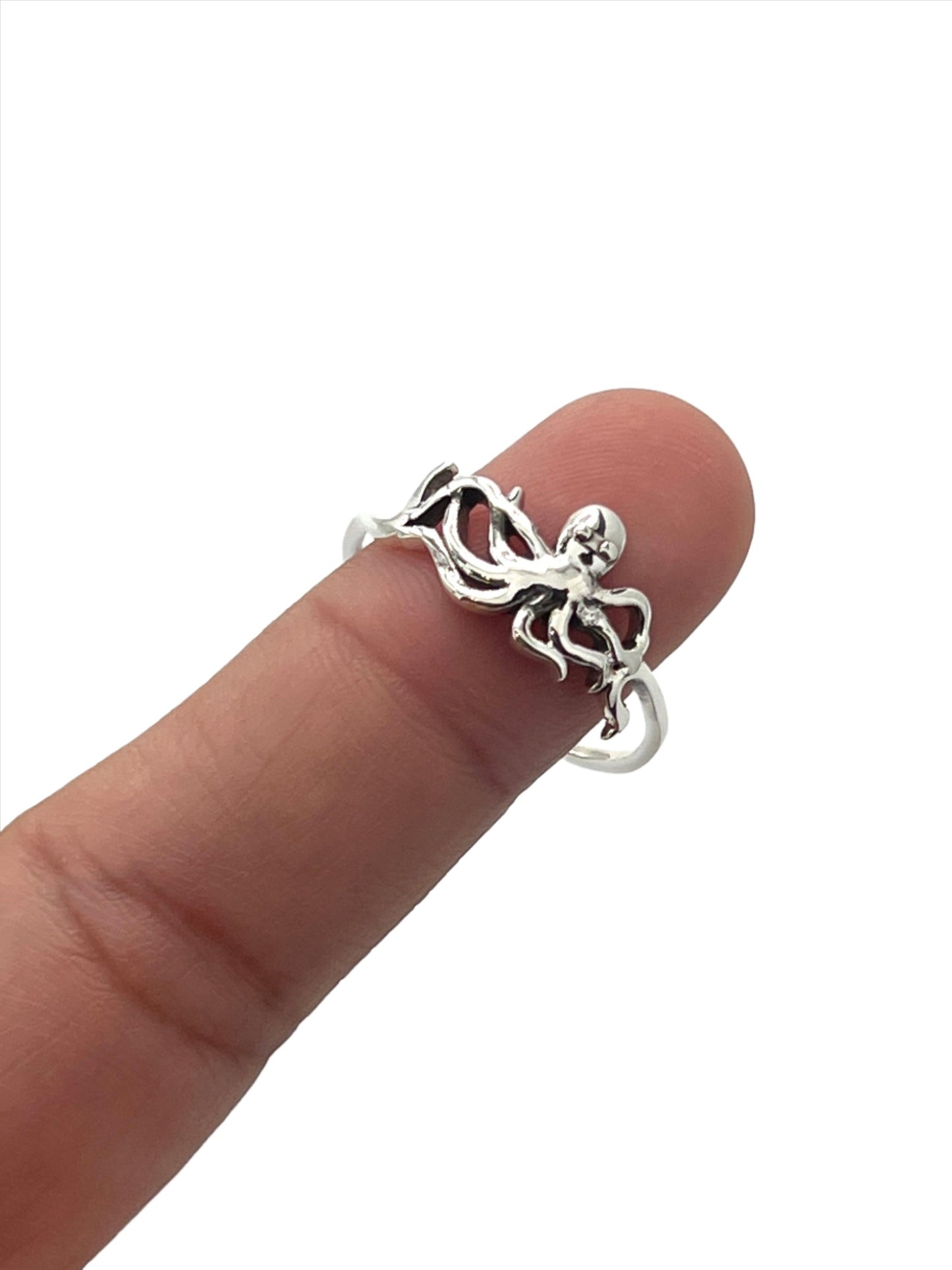 Sterling Silver Octopus Ring