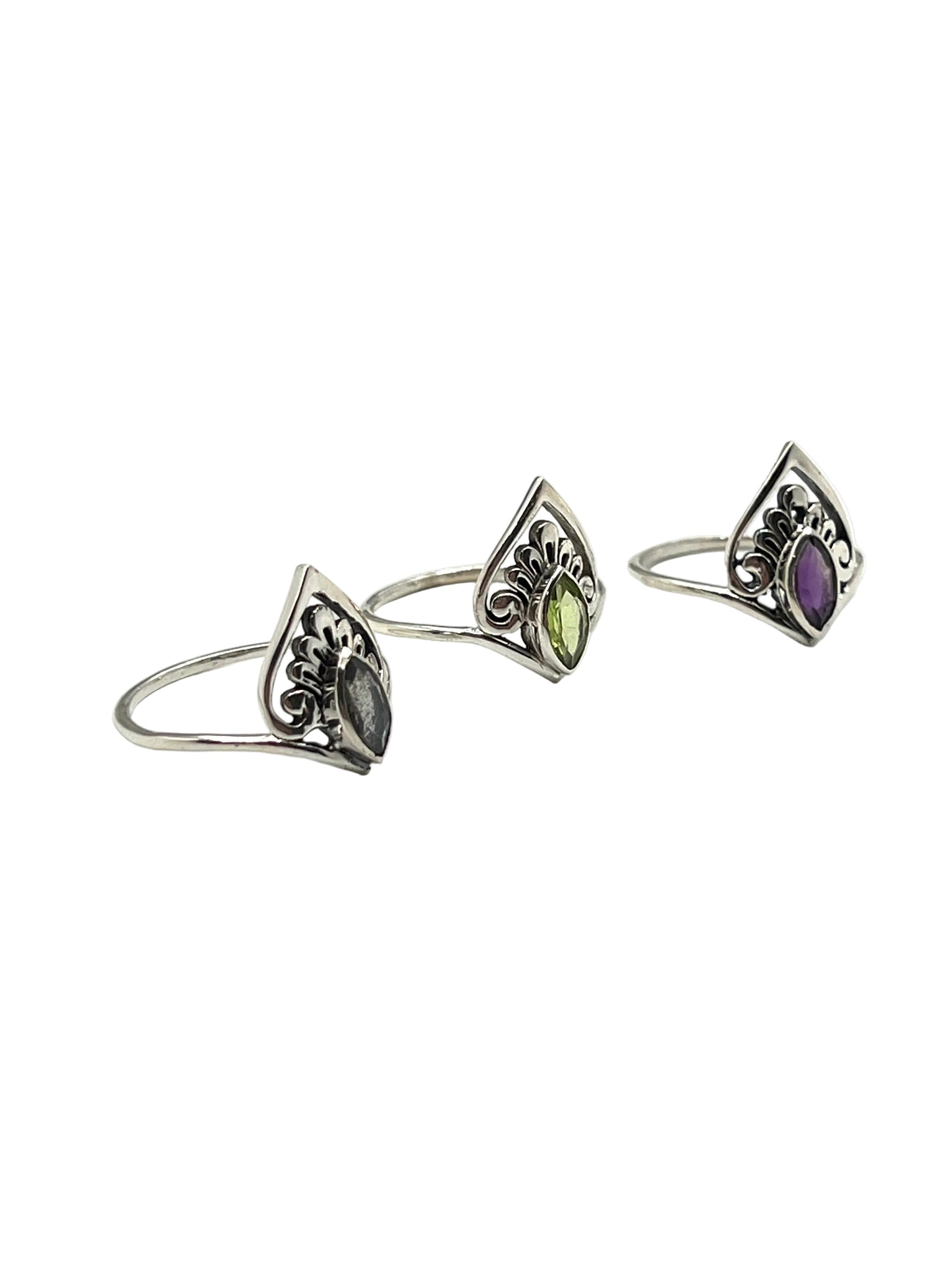 Crown Gemstone Rings