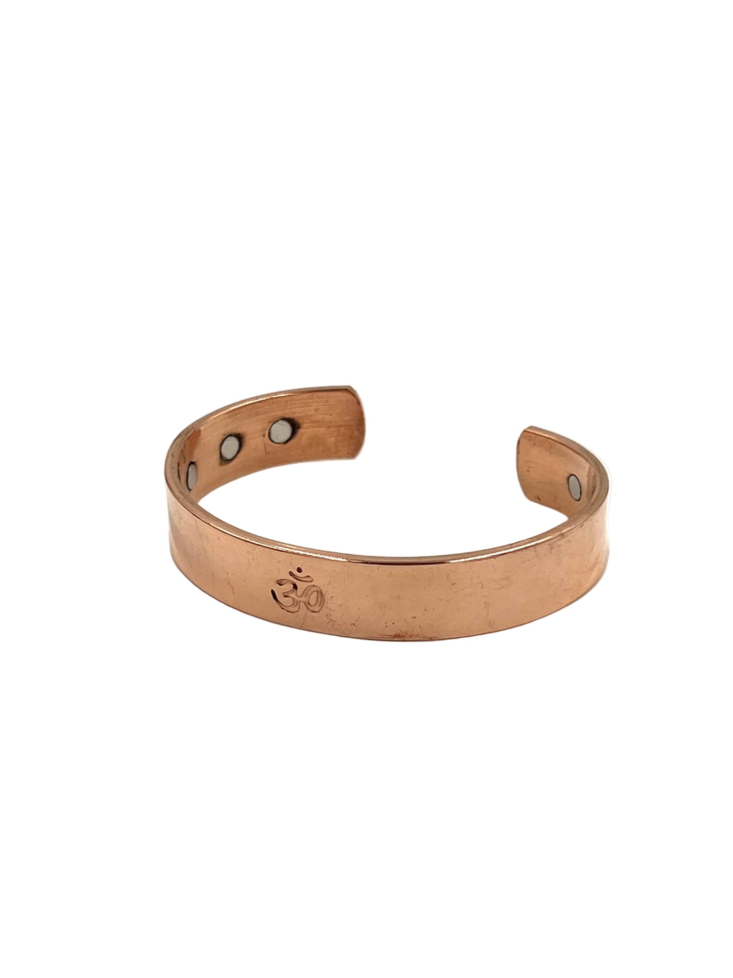 Om Flat Copper Bracelet