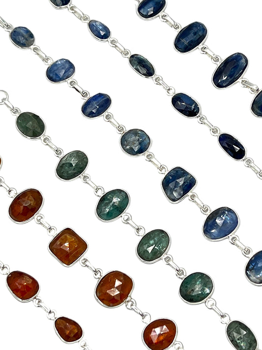 Silver Kyanite Bracelets