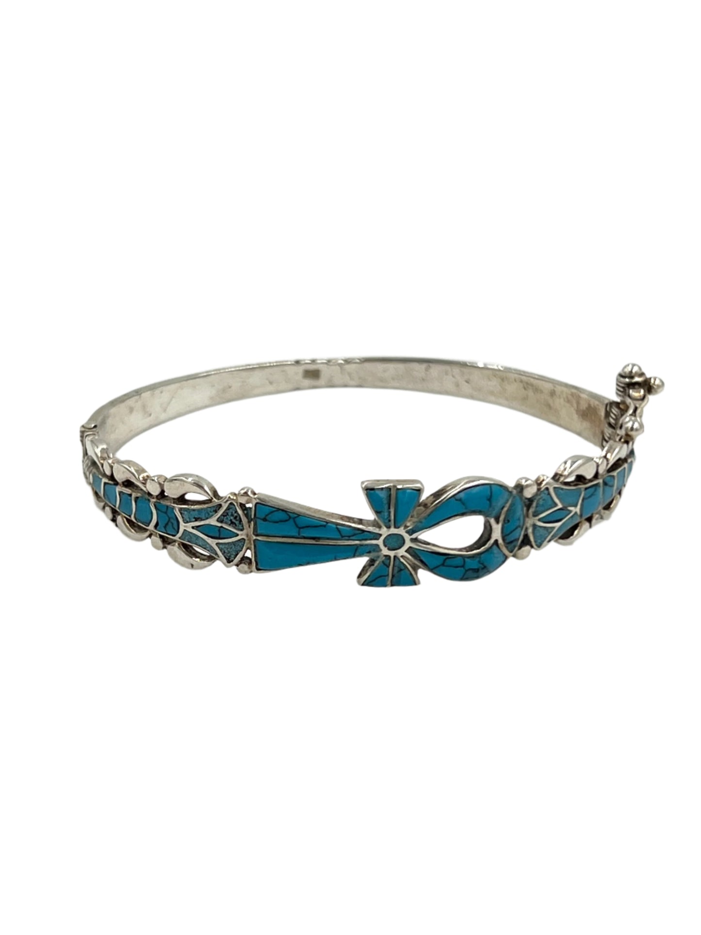 Large Silver Ankh Bracelet