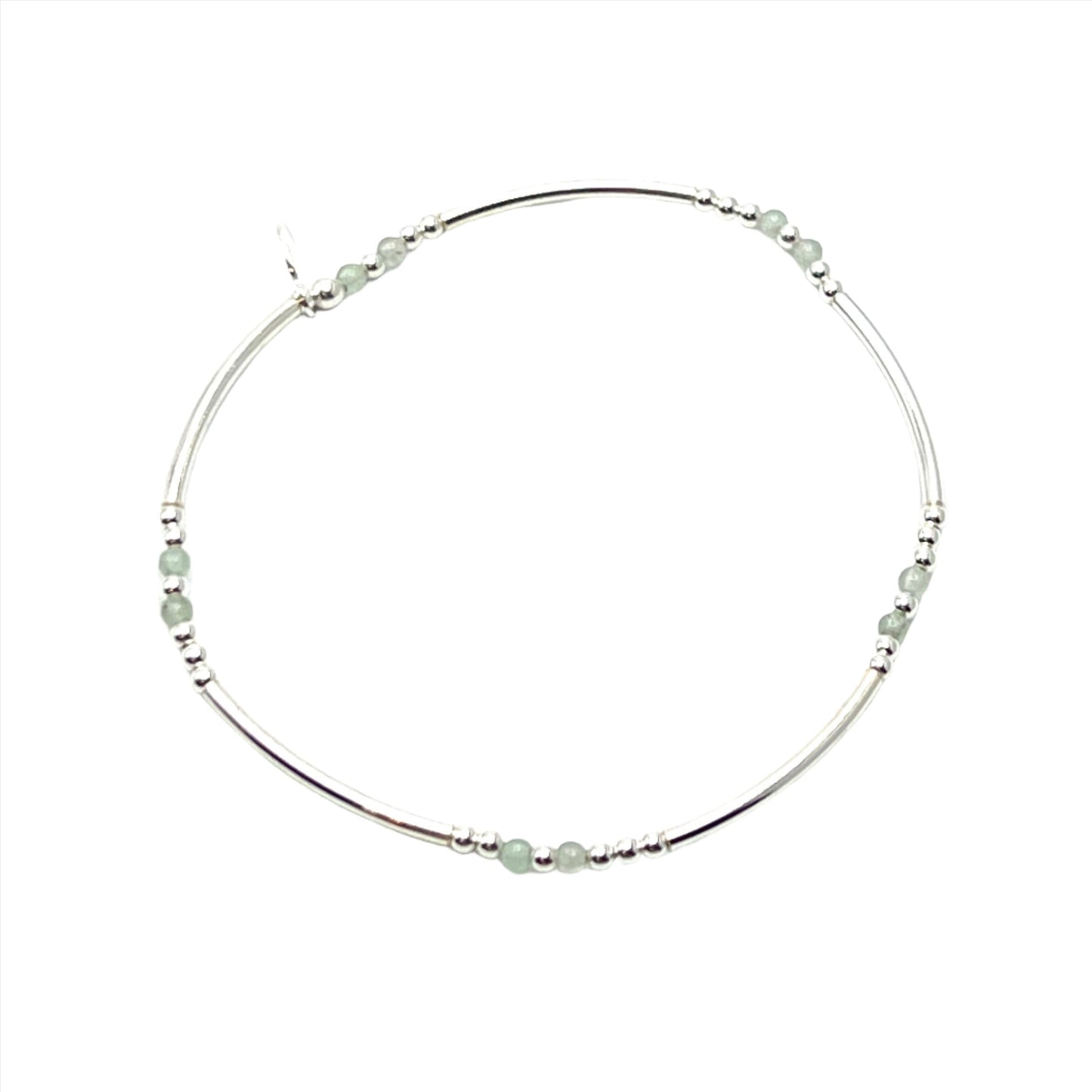 Sterling Silver Jade Beaded Bracelets