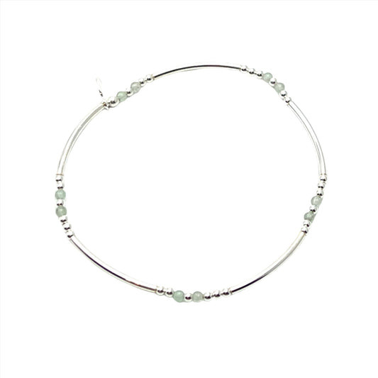 Sterling Silver Jade Beaded Bracelets