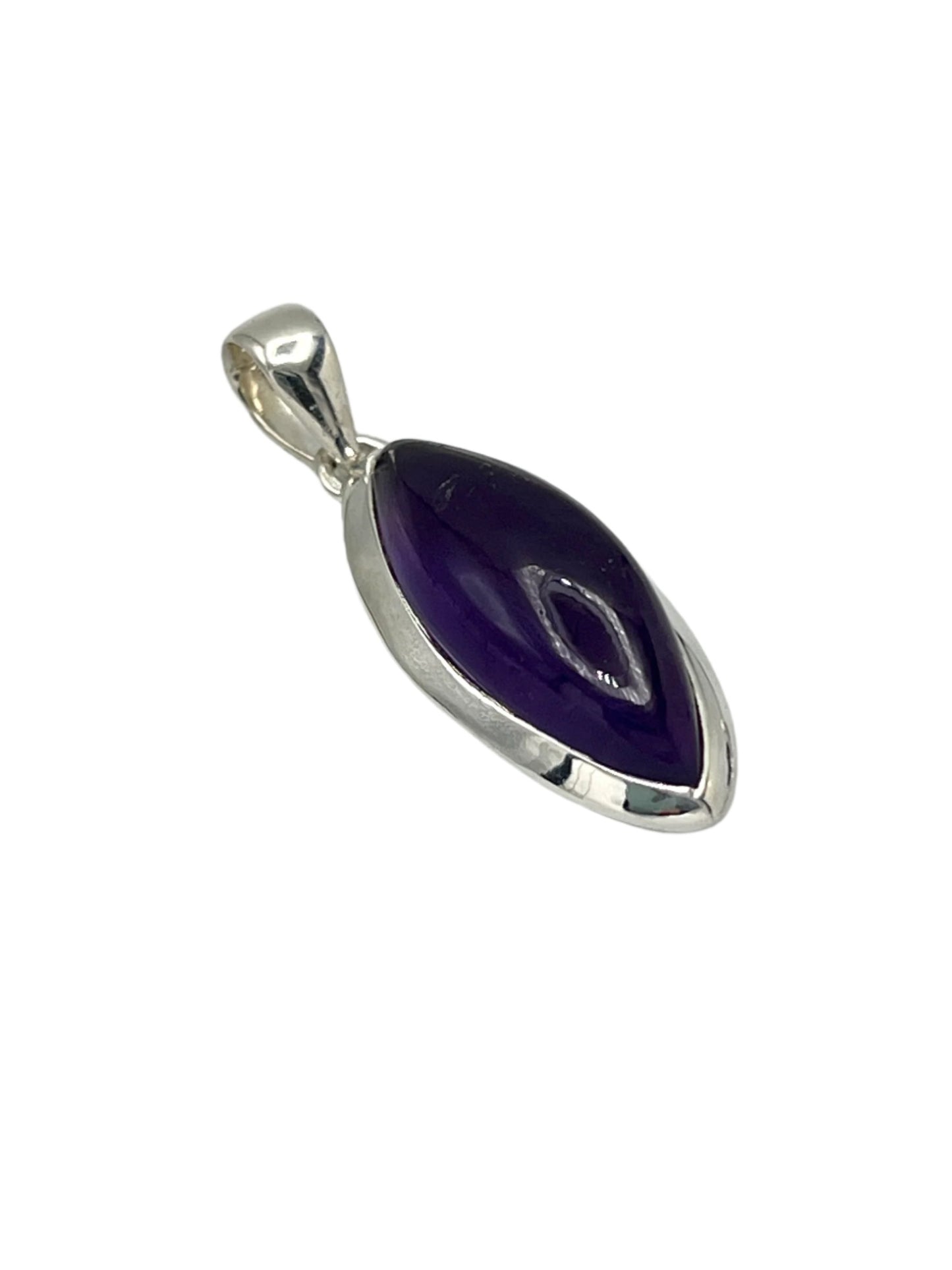 Sterling Silver Marquise Amethyst Pendants