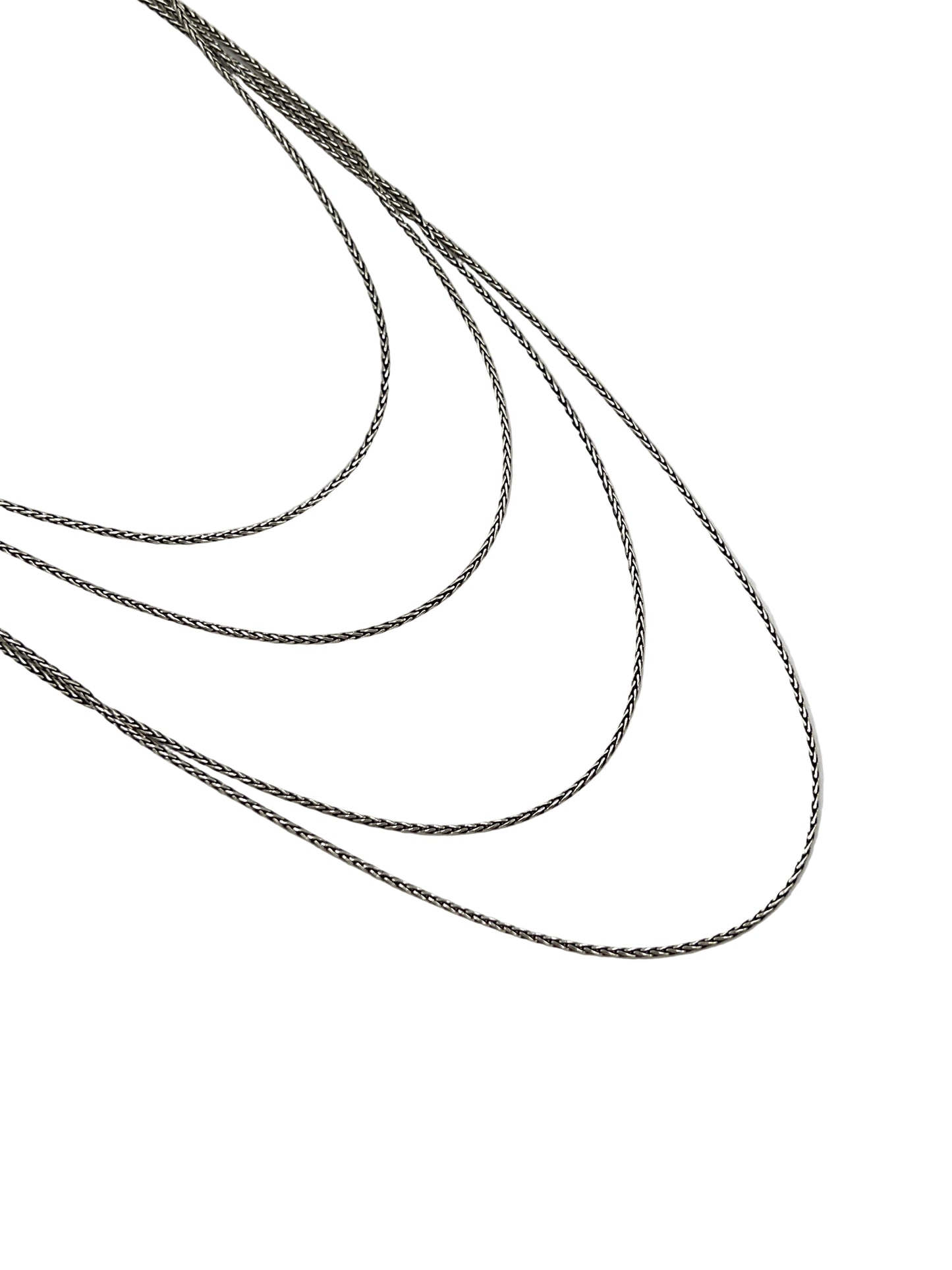 Sterling Antiqued Wheat Chains