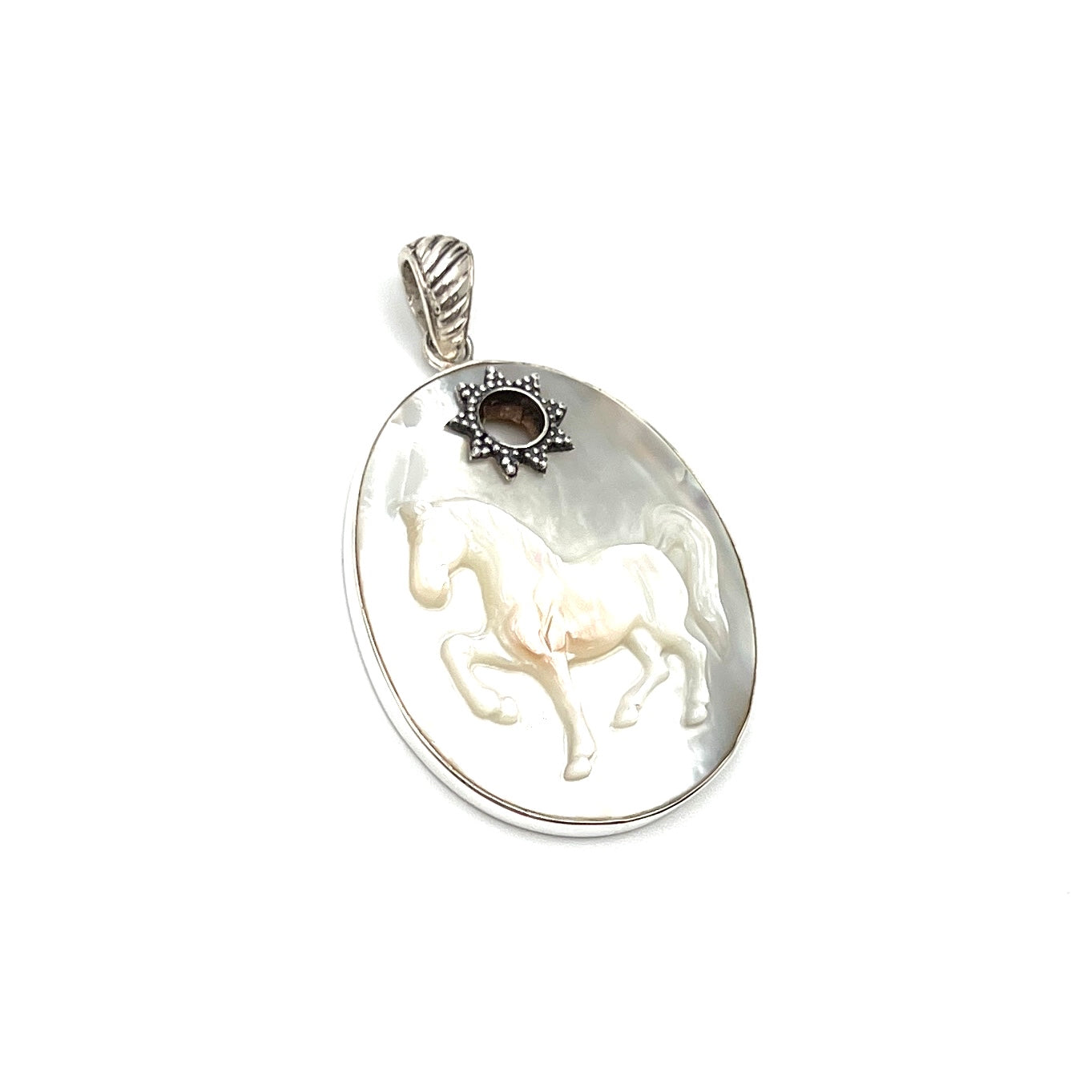 Mother of Pearl Horse Pendants
