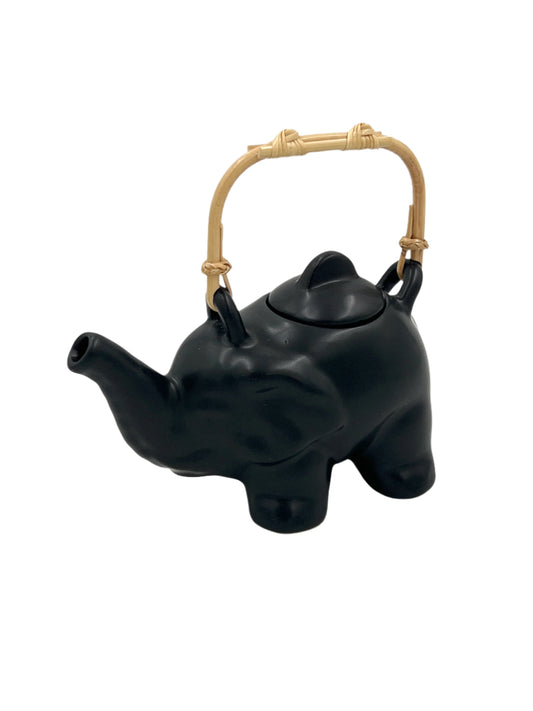 Black Elephant Ceramic Tea Pot Set