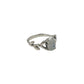 Faceted Oval Gemstone Vine Ring
