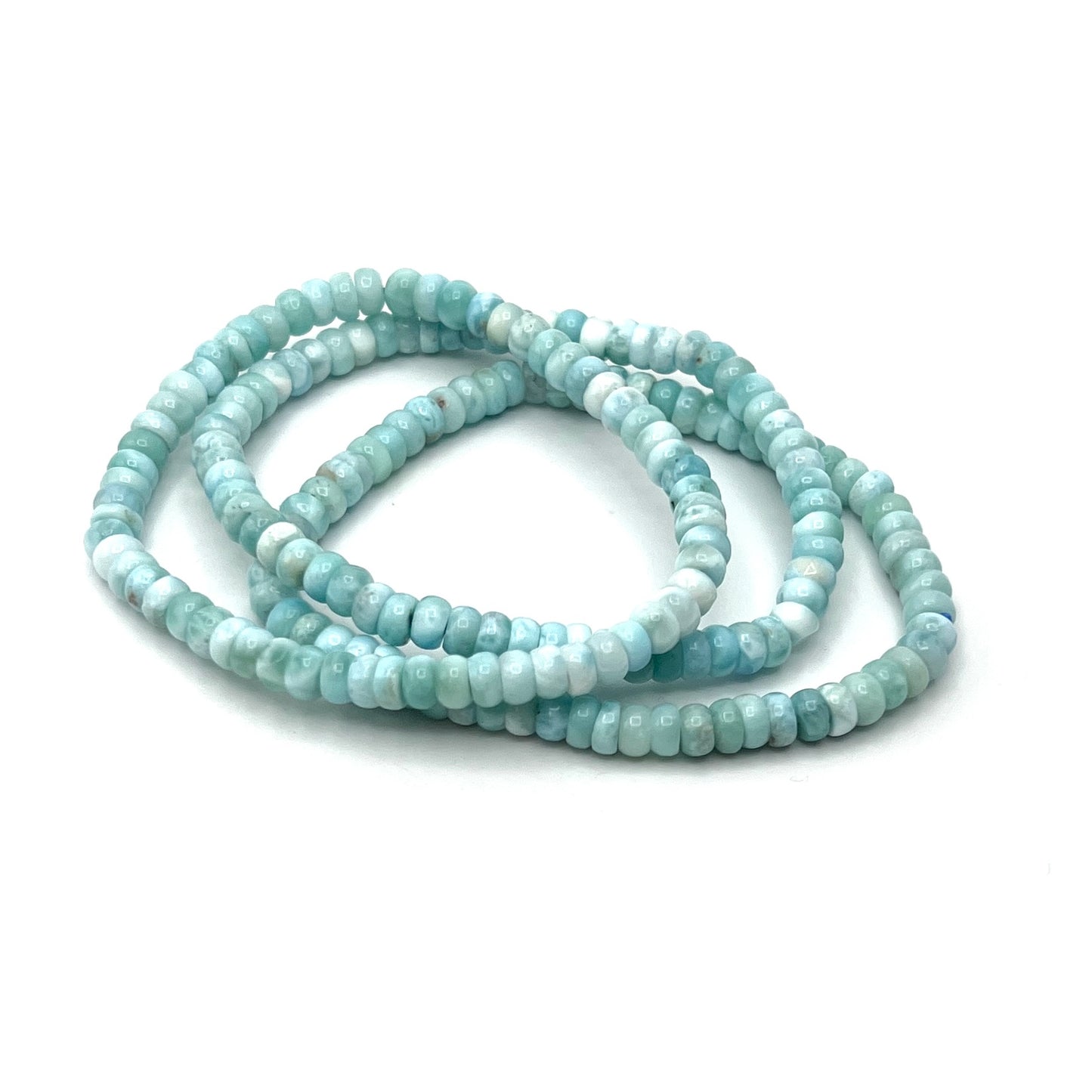 Larimar Tube Beaded Stretchy Bracelets