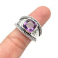 Sterling Silver Square Gemstone Hammered Rings