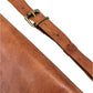 Camel Leather Cross Body Saddle Bag