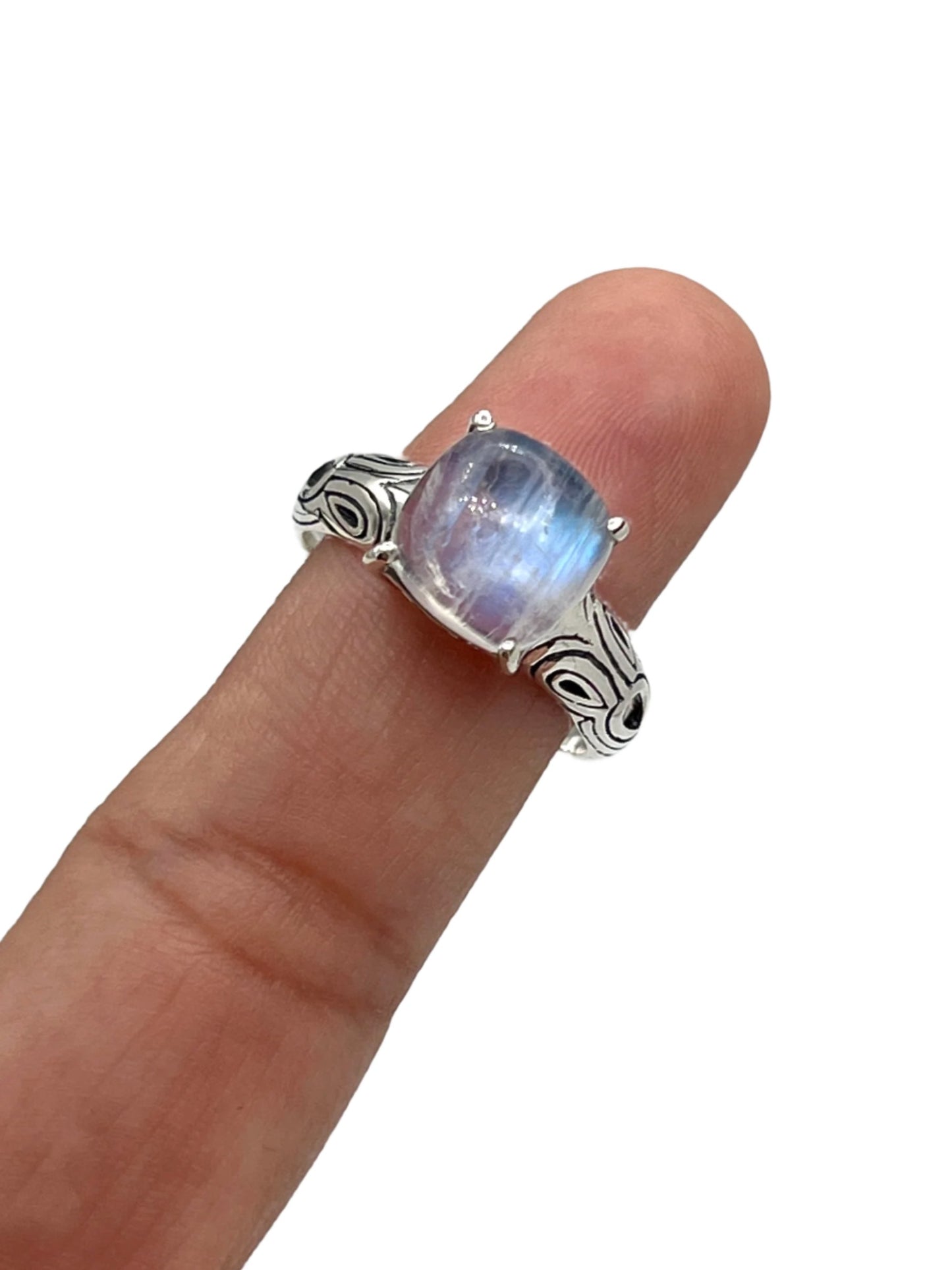 Sterling Silver Square Moonstone Ring