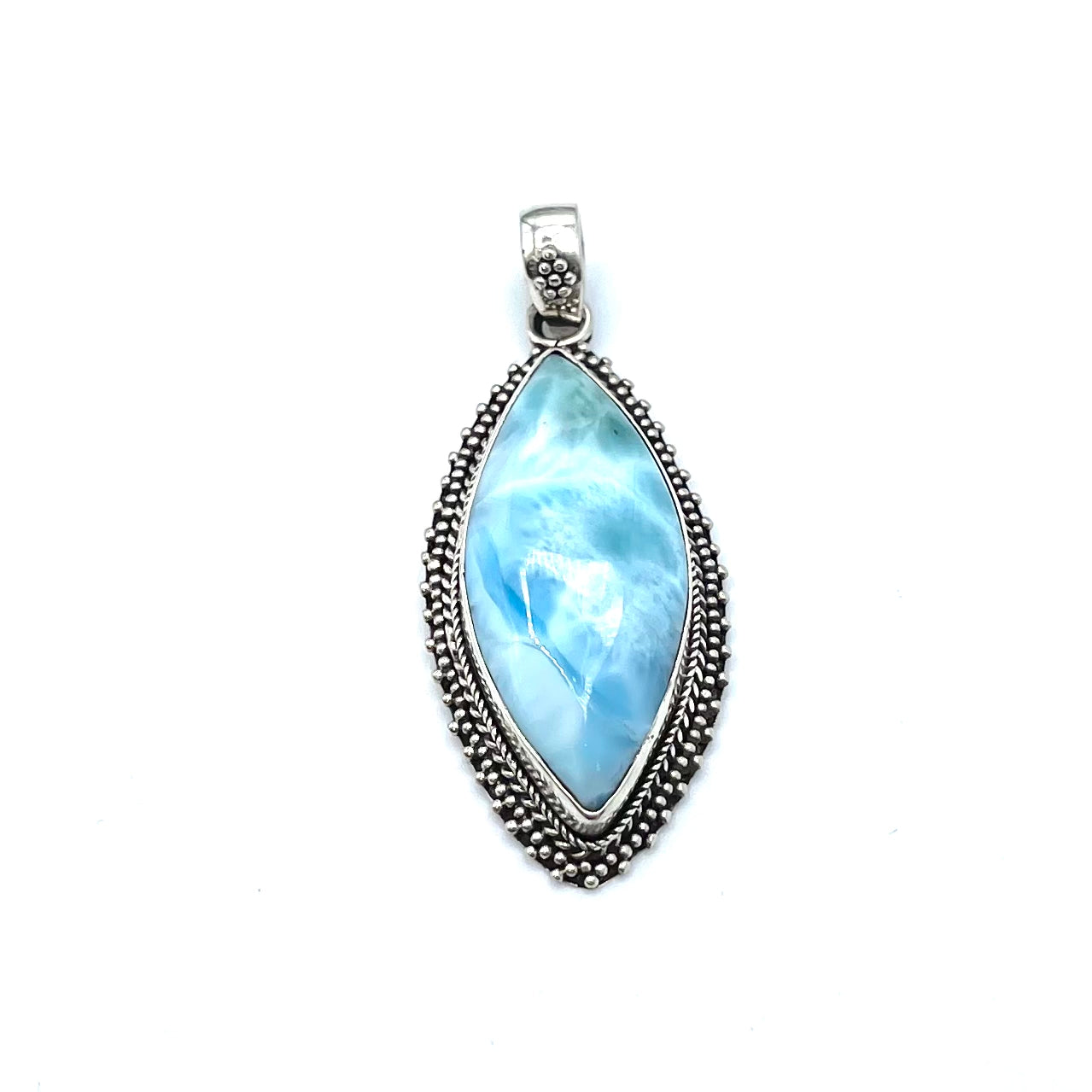 Sterling Silver Larimar Freeform Pendants