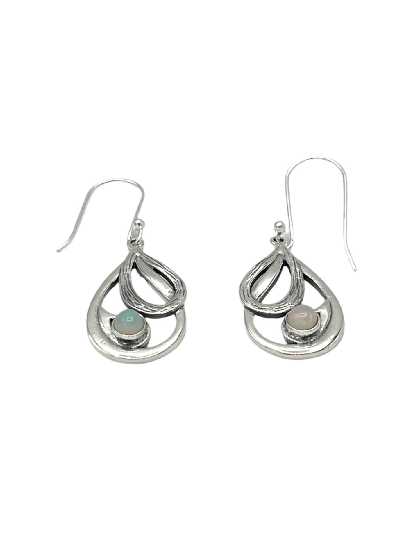 Sterling Silver Ethiopian Opal Teardrop Earrings