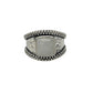 Sterling Silver Square Moonstone Hammered Rings