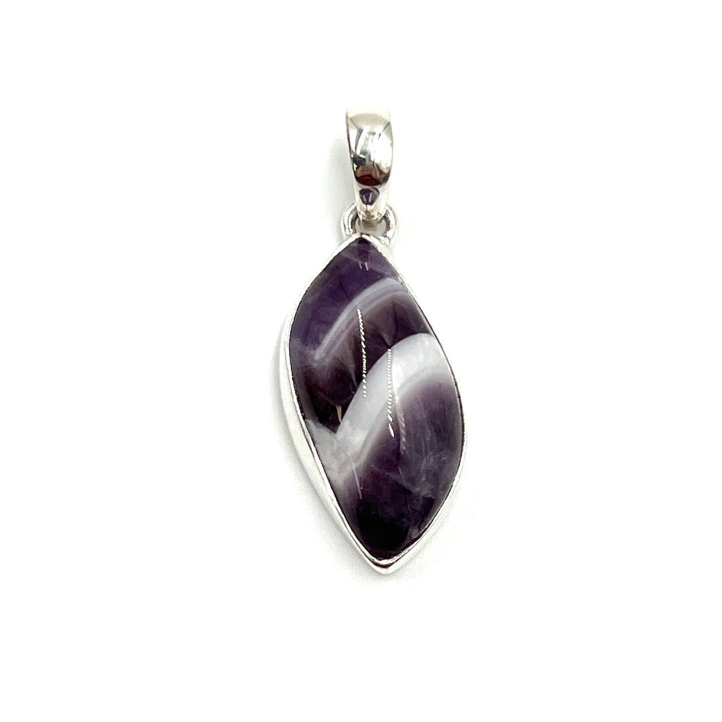 Chevron Amethyst Freeform Pendants