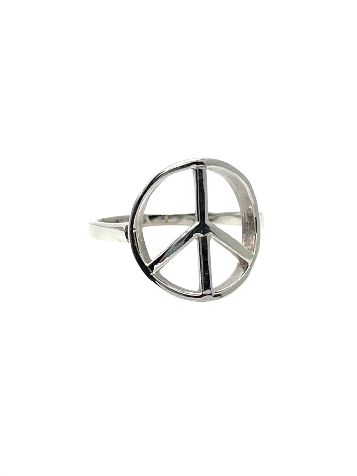 Sterling Silver Peace Sign Ring