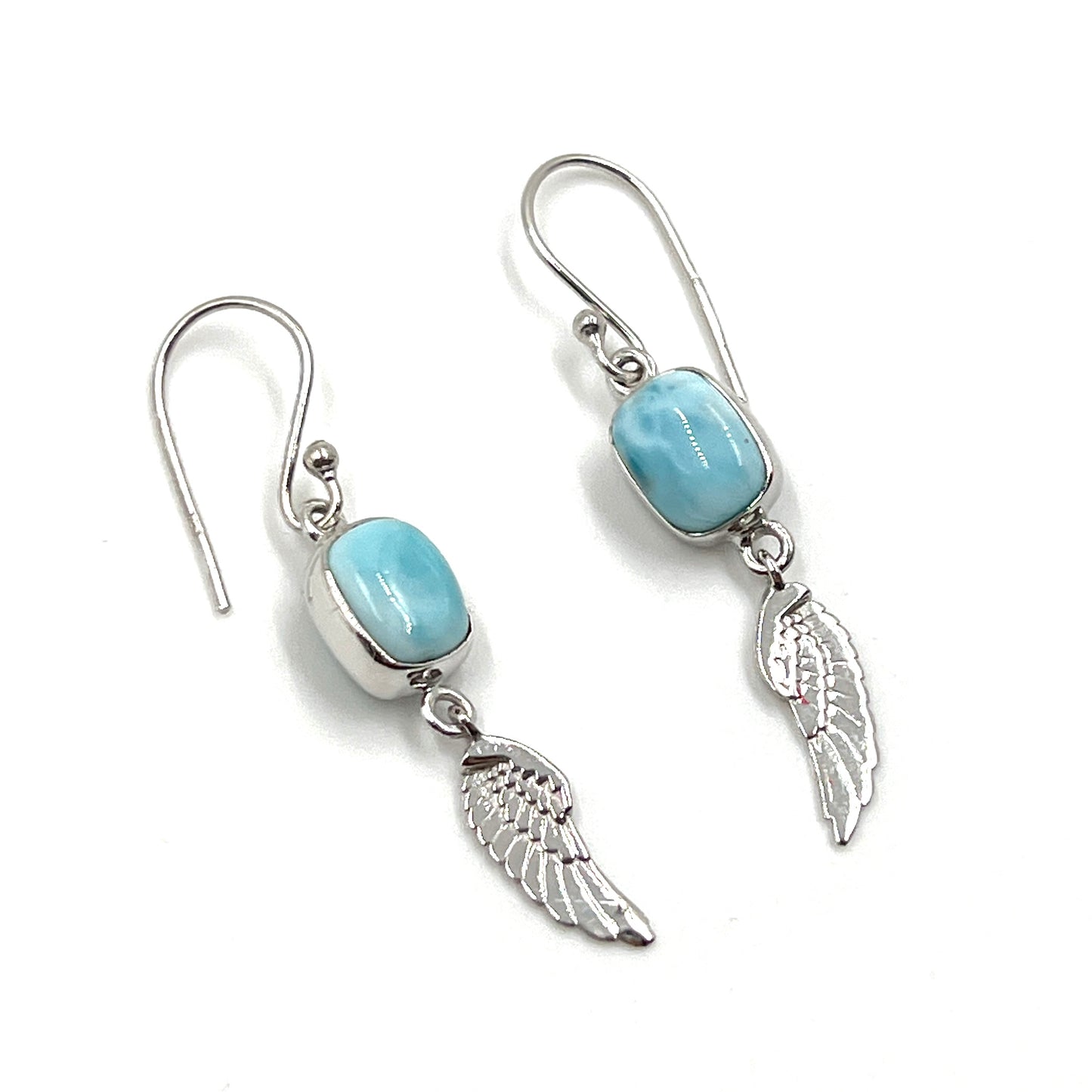 Sterling Silver Larimar Earrings