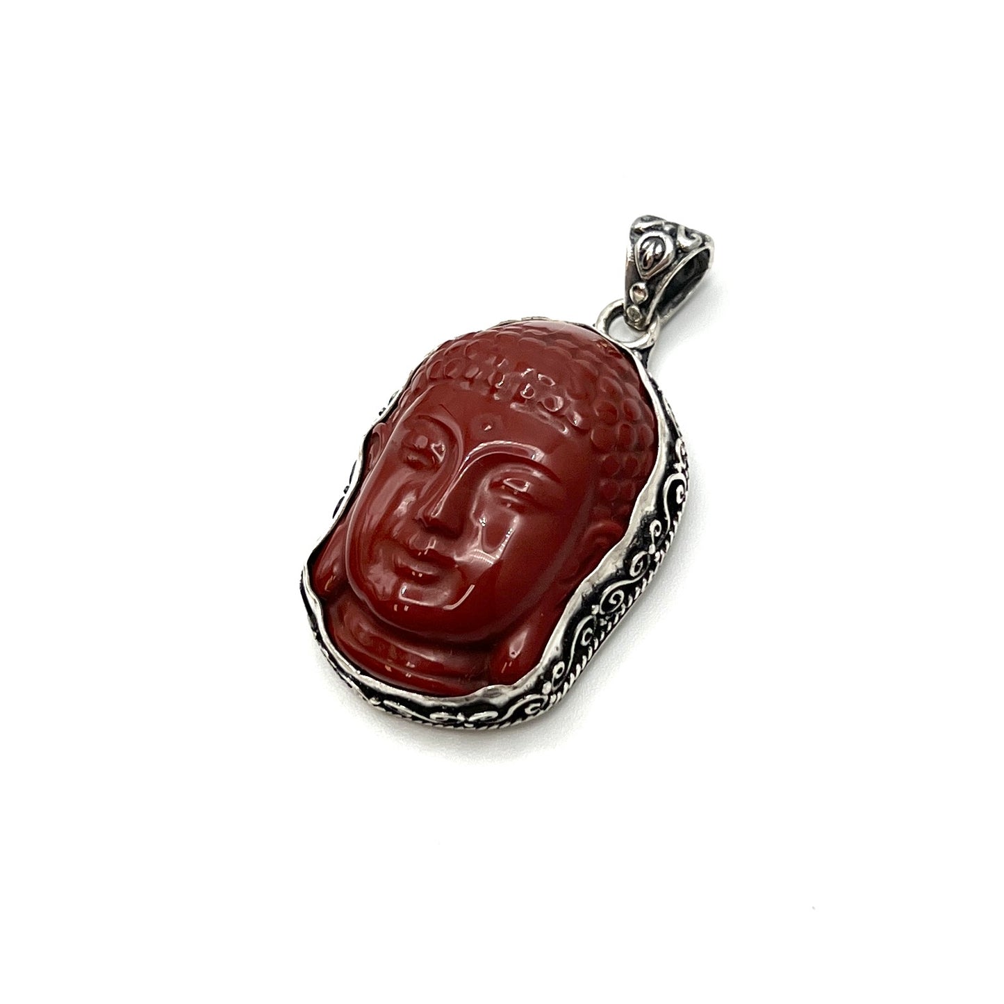 Red Jasper Buddha Head Pendants