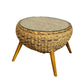 Seagrass & Banana Leaf Weaved Glass Table