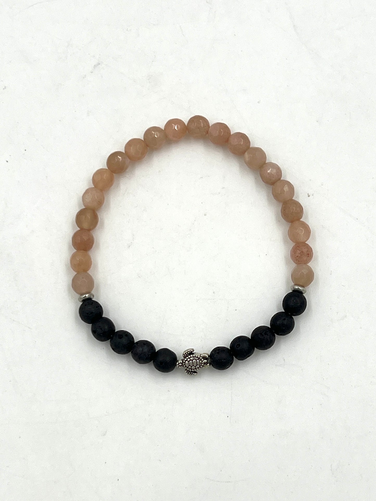 Peach Moonstone Stretchy Bracelets