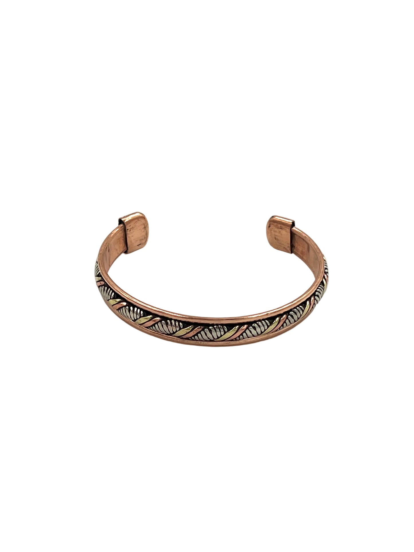 Multi Metal Braided Copper Bracelet