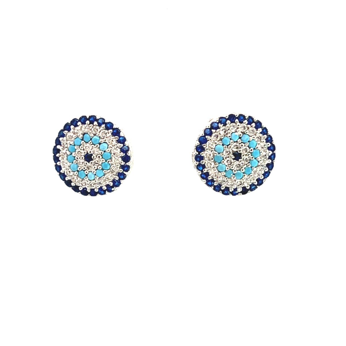 Pavé Evil Eye Stud Earrings
