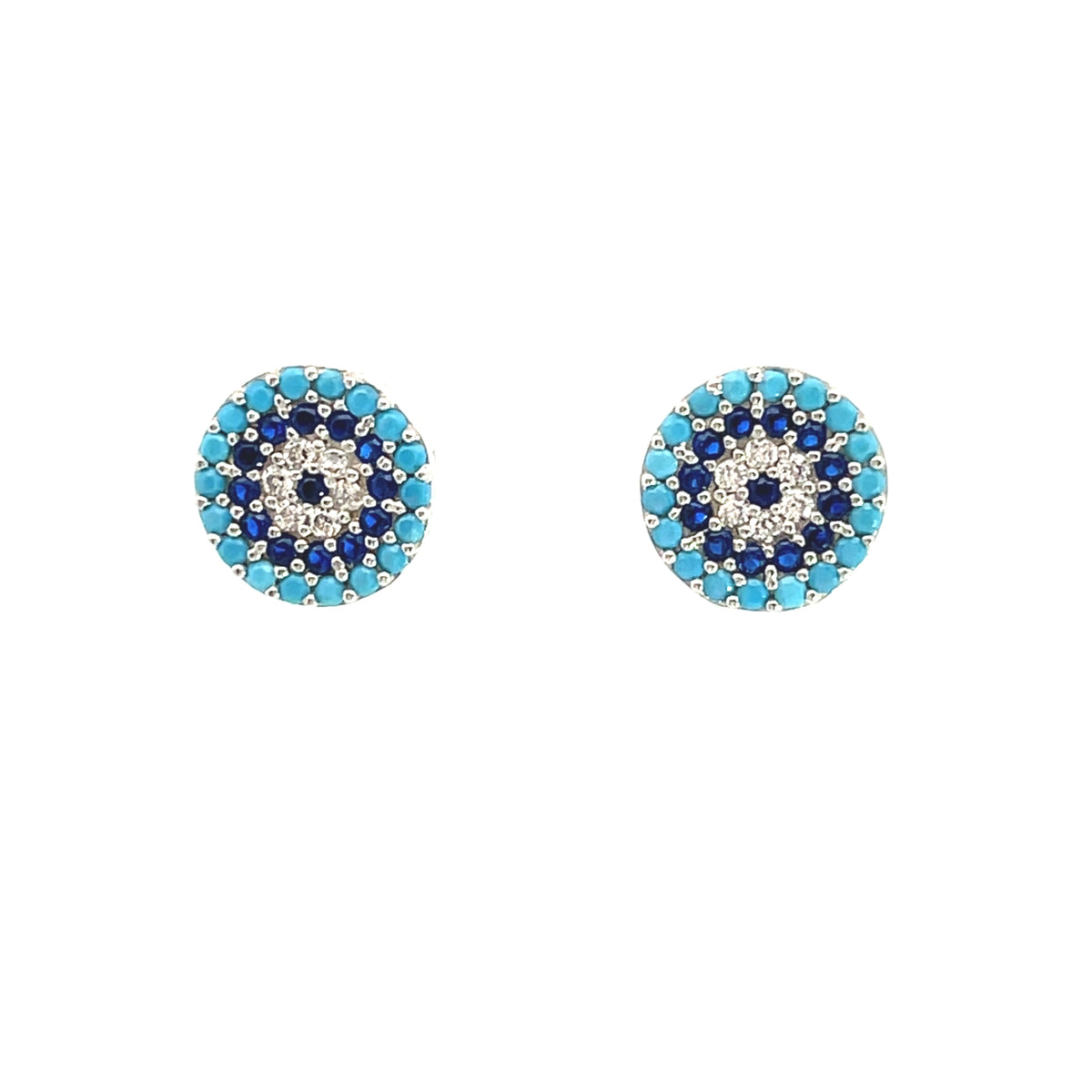 Pavé Evil Eye Stud Earrings