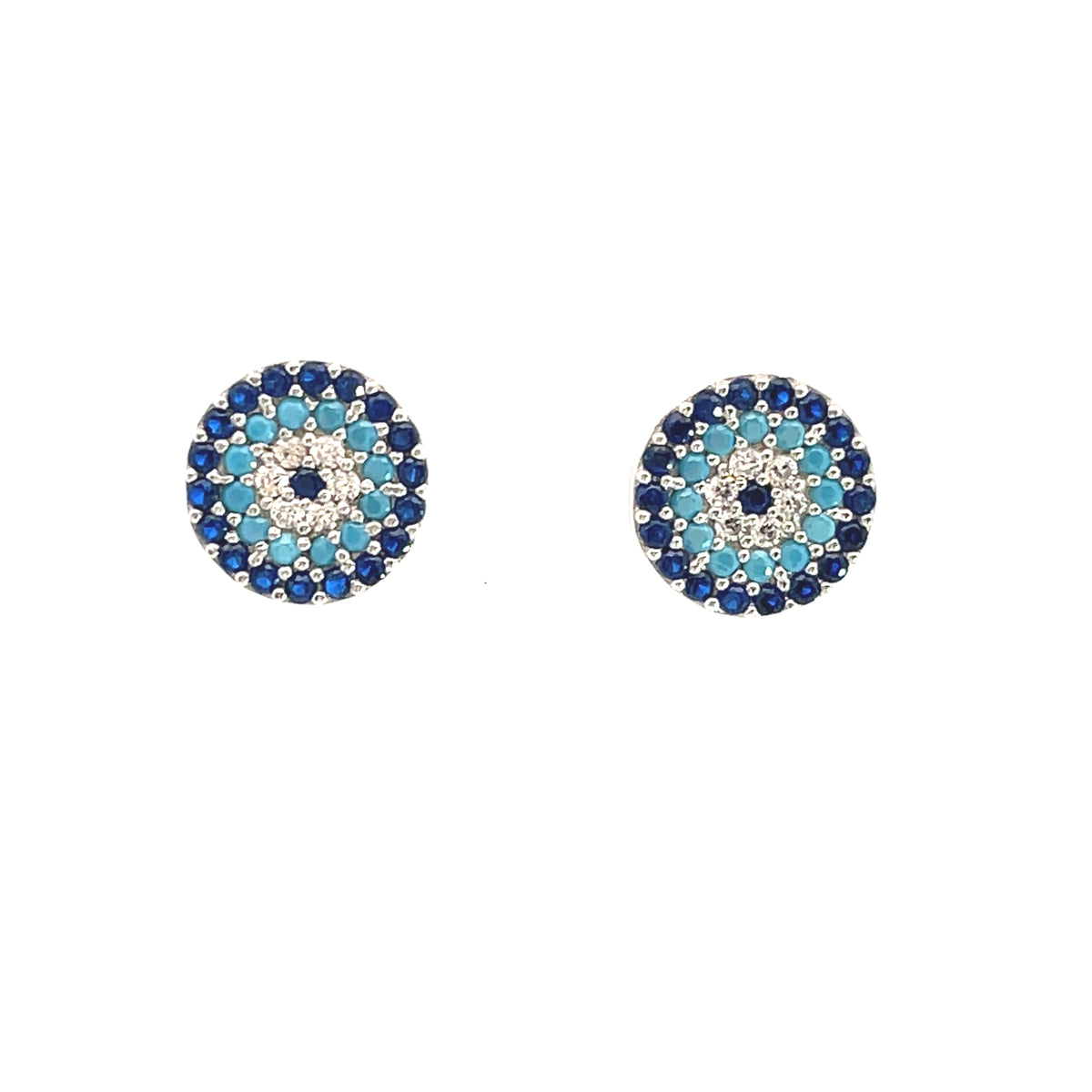 Pavé Evil Eye Stud Earrings