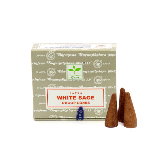 Satya White Sage Cones