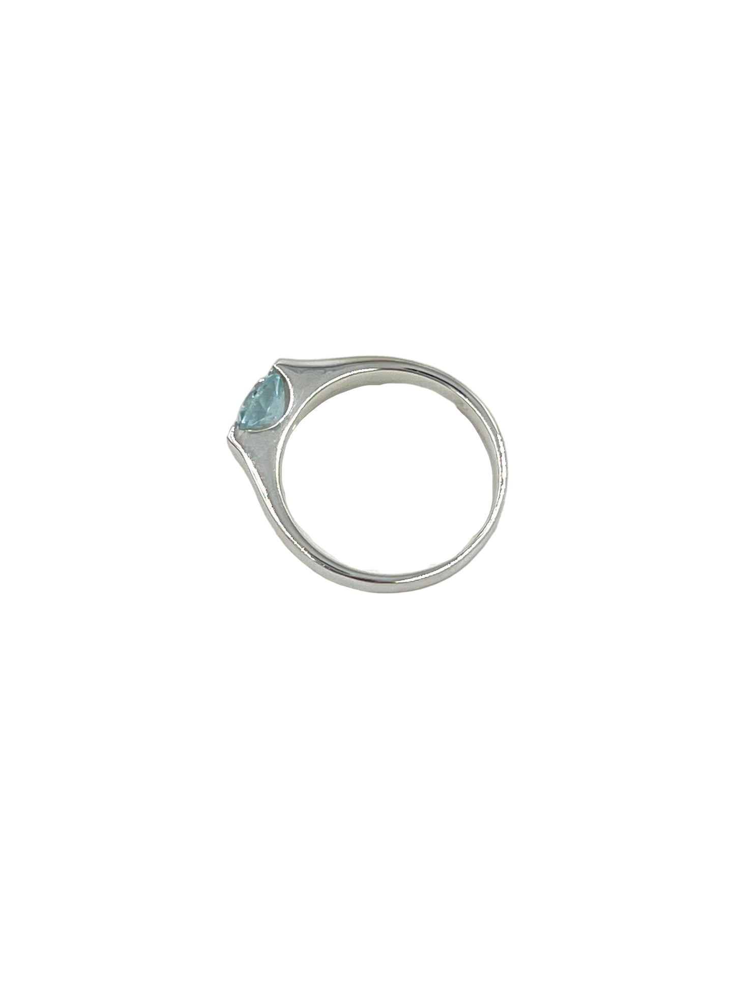 Circle Blue Topaz Ring