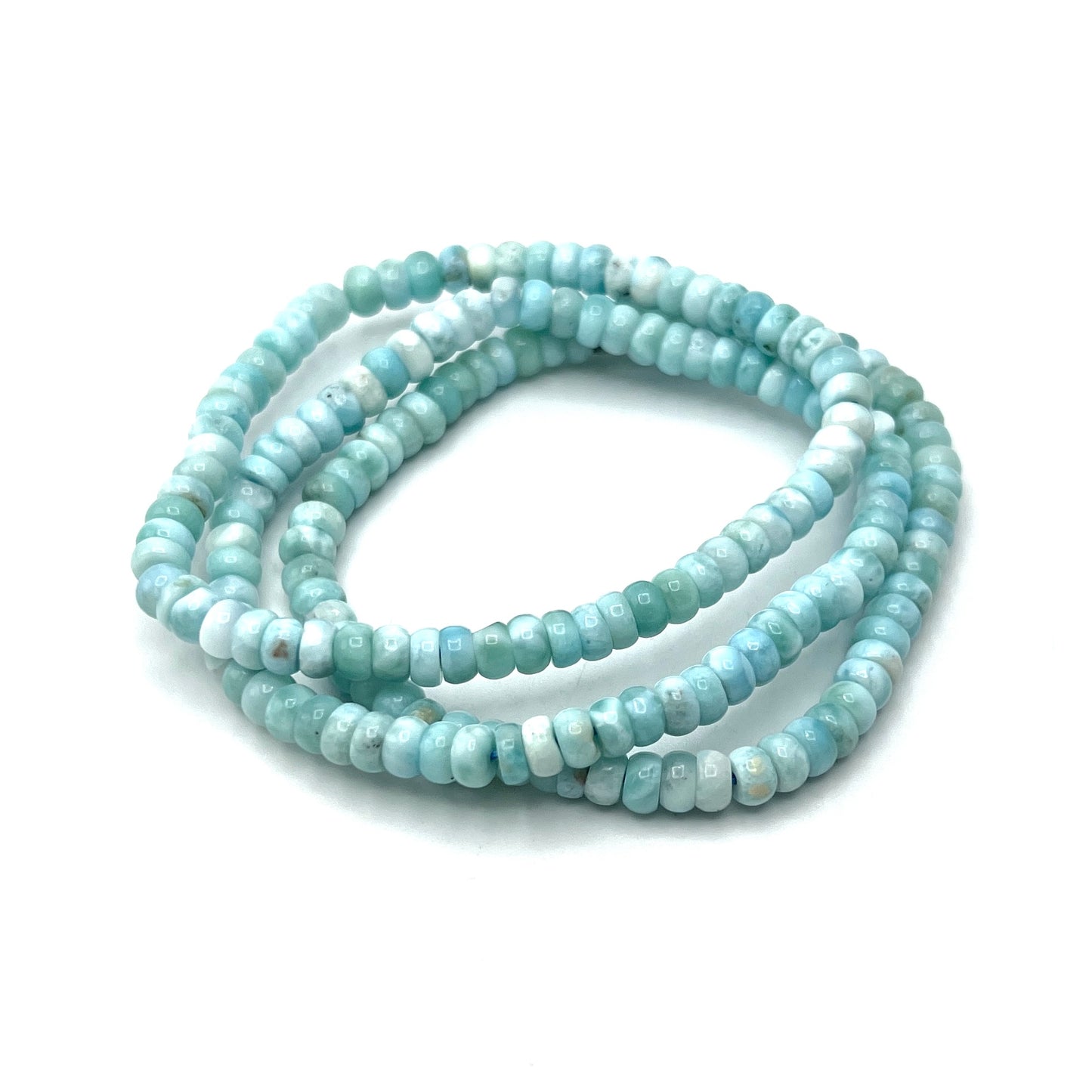 Larimar Tube Beaded Stretchy Bracelets