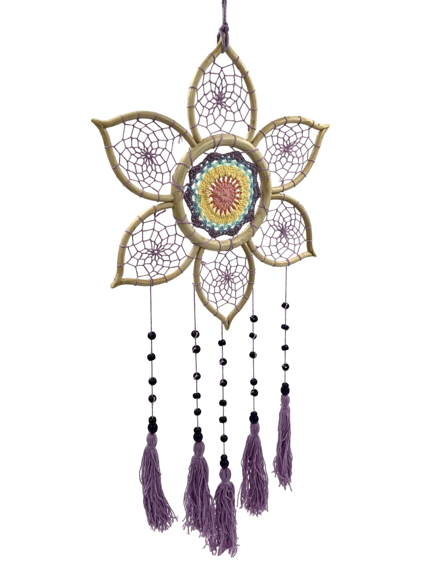Purple Lotus Dream Catcher