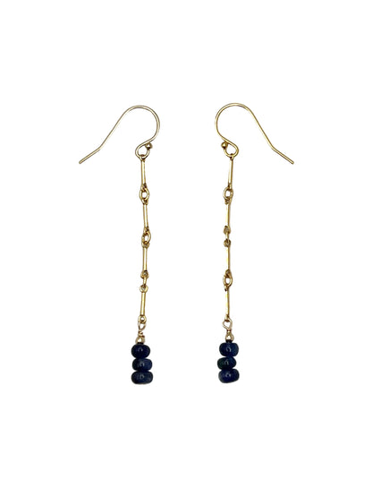 Sapphire & Ruby Gold Filled Earrings